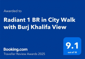 Radiant 1 BR in City Walk with Burj Khalifa View